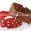 Wholesale Pet Supplies Mushroom Nails pu Leather Dog Collars