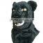 plush black panther animal head masks for party,animal Halloween mask with awesome eyes and mesh design for kids