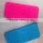 Osini office &school colorful DIY custom fluorescence Silicone material Mini building blocks zipper pencil case