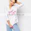 Sports 100% Cotton White Pullover Hoody Sweater
