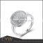 CYW high quality clear white cz charm rhodium plating 925 silver avengers rings