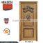 Contemporary design art carving red oak solid wooden door for interior decoration