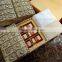 Gold Hand Embroidered Silk Invitation Box
