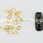 Factory Supply Metal Nail Art Circle Gold & Silver Mini DIY Lace Ring Design