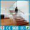 indoor house used floating solid wood straight staircase design