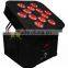 high power Wireless dmx battery powered led par,12X18W 6in1 RGBAW+UV led flat par can