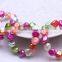 Fashion Cheap Colorful Heart Shape Plastic Bead Bracelet