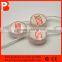 Heart Shape Blue Embossed White Brand Name Plastic Seal Tag for Clothings