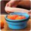 100% Food grade durable folding lunch box silicone small fruit box