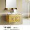 Hot sale modern design solid wood material antique color cheap single bathroom vanity