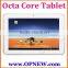 Factory manufactory 10 inch Octa Core tablet Android 5.1 tablet pc Allwinner A83T CPU 2.0G Mhz Bluetooth Wifi 3G TV FM USB