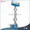 Towable aerial height work platform with hydraulic scissor lift