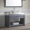 2016 Absolutely High-end Grey Color Solid Wood Furniture Bath Vanity