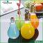 300ml lamp bulb shape beverage glass bottle,glass juice bottle