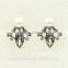 Cute bee design rhinestone crystal metal stud earring