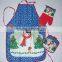 Eco-friendly custom printing oven mitt kitchen apron sets apron gift