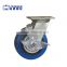 6''elastic Rubber Caster, trolley caster wheel, swivel with double lock and brake                        
                                                Quality Choice