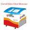 all kinds display chest freezer for ice cream with sliding curved glass door