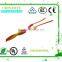 Twist FEP 2*AWG24 2.26mm Teflon heat resisting high temperature insulation Wire Cable