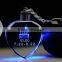 Wholesale 3d laser Constellation crystal glass photo keychains with flashing light(R-2305)