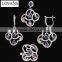 925 Silver Jewelry Wholesale Amethyst Earrings Zircon Jewelry Set Heart TZ-0169