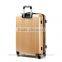 Fashionable abs+pc trolley 4 wheels 360 degree rotatory luggage