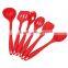 Heat Resistant Silicone Kitchen Cooking Tools Set-Spoon Spatula Pasta Fork Server Drainer Ladle