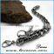Hot sale men's stainless steel silver bracelet, hemp flower bracelet jewelry