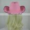 Pink felt top hats cowboy hat with glitter five-pointed star