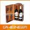 Best Sell factory custom made brown leather wine boxes with handle (ZDS-F376)