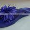 Ladies Basic Fashion Beach Summer Pvc Slipper With Flower Decoration