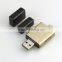 Customized Personalized metal mini usb flash drive u disk with SD cards hole