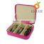pink design color spectacle box/hard case packaging boxes/leather eyeware case