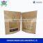 Resealable snack stand up zipper pouch plastic lined kraft paper bag