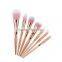 7/8pcs rose gold/silver/gold metal powder buffing makeup brush set foundation brush