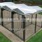 Wire tube welded black color coated dog enclosure Movable Triple dog kennel with roof