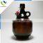 New design 64 oz / 2 L/2000 ml amber beer growler bottle with flip top cap /swing top