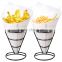 1x2 French Fry Stand Cone Basket Holder For Fries Chips Appetizers