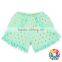 Small Pink Gold Dots running shorts pom pom girls ruffle shorts