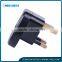 China supplier black uk euro plug adapter