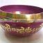 Best Selling Symbolic Colored Tibetan Healing Meditation Singing Bowl