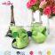 Latest design green handmade ribbon grossgrain hair bows for women