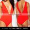 Wholesale alibaba china women red deep v swimwear 2016