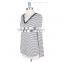 Thin Striped V Cut Neck Long Sleeve Relaxed Fit Casual T Shirt Top for women wear