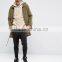 Custom Long Sleeve Stepped Hem Beige Men's 100% Cotton Soft Jersey Longline Oversized Regular Fit Casual Plain design Hoodies