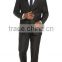 Black Pinstripe Wool 2-Button SuitWith Flat Front Pants (SHT1093)
