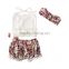 Summer new design boutique baby clothing set fashion girl floral outfits