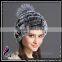 CX-C-78D Women Fashion Korean Excellent Rex Rabbit Fur Winter Hat