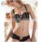 HSZ-G14055 Stylish Hot Fancy Push Up Bra And Panty Set Sexy Women Lace Underwear Model Latest Lady Lingerie Private Label