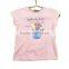 Girl summer short sleeve pink T-shirt